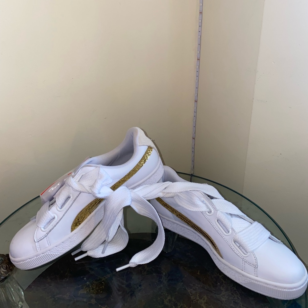 Puma Basket Heart Glitter Shoes